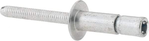 RivetKing - Size 86 Dome Head Steel Structural with Locking Stem Blind Rivet - Steel Mandrel, 0.08" to 3/8" Grip, 0.53" Head Diam, 0.257" to 0.261" Hole Diam, 0.556" Length Under Head, 1/4" Body Diam - Strong Tooling