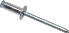 RivetKing - Dome Head Aluminum Peel Blind Rivet - Steel Mandrel, 0.188" to 0.354" Grip, 3/8" Head Diam, 0.196" Max Hole Diam, 0.551 to 0.590" Length Under Head, 3/16" Body Diam - Strong Tooling