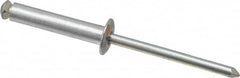 RivetKing - Dome Head Aluminum Peel Blind Rivet - Steel Mandrel, 0.157" to 0.69" Grip, 0.315" Head Diam, 0.165" Max Hole Diam, 0.787 to 0.826" Length Under Head, 5/32" Body Diam - Strong Tooling