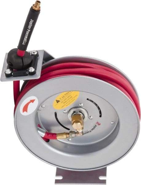 PRO-SOURCE - 35' Spring Retractable Hose Reel - 300 psi, Hose Included - Strong Tooling