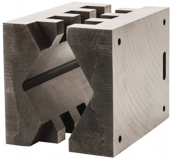 Heinrich - 8" Wide, V-Groove Vise Jaw - Ductile Iron, Fixed Jaw, Compatible with DA-8800-SC Vises - Strong Tooling