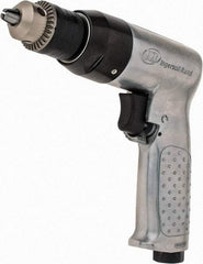 Ingersoll-Rand - 3/8" Reversible Keyed Chuck - Pistol Grip Handle, 2,000 RPM, 4 CFM, 0.5 hp, 90 psi - Strong Tooling