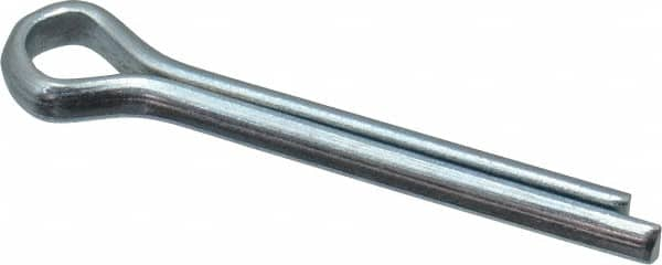 Value Collection - 1/8" Diam x 1" Long Extended Prong Cotter Pin - Grade 2, Zinc-Plated, Steel - Strong Tooling