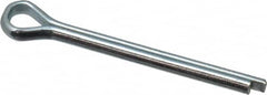 Value Collection - 1/8" Diam x 1-1/4" Long Extended Prong Cotter Pin - Grade 2, Zinc-Plated, Steel - Strong Tooling