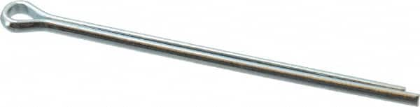 Value Collection - 1/8" Diam x 2-1/2" Long Extended Prong Cotter Pin - Grade 2, Zinc-Plated, Steel - Strong Tooling