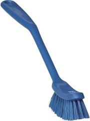 Vikan - 1" Bristle Length, Polyester Food Service Brush - 2-7/8" Long x 1" Wide Head, 11" OAL, Blue, Polypropylene Block - Strong Tooling