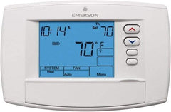 White-Rodgers - 45 to 99°F, 4 Heat, 2 Cool, Premium Commercial Digital 7 Day Programmable Universal Multi-Stage or Heat Pump Thermostat - 0 to 30 Volts, Horizontal Mount, Electronic Contacts Switch - Strong Tooling