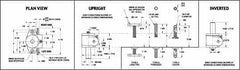 Joyce/Dayton - 1/4 Ton Capacity, 3" Lift Height, Upright Mechanical Screw Actuator - Top Plate - Strong Tooling