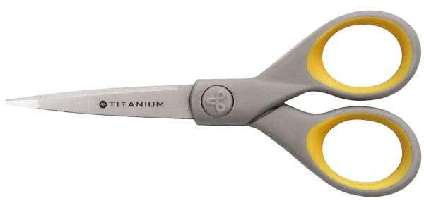 Clauss - 2" LOC, 5" OAL Titanium Standard Scissors - Ambidextrous, Straight Handle, For General Purpose Use - Strong Tooling