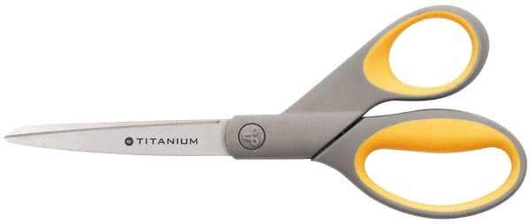 Clauss - 3-1/4" LOC, 8" OAL Titanium Standard Shears - Ambidextrous, Straight Handle, For General Purpose Use - Strong Tooling