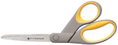 Clauss - 3-1/4" LOC, 8" OAL Titanium Standard Shears - Ambidextrous, Straight Handle, For General Purpose Use - Strong Tooling