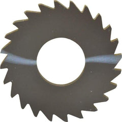 Made in USA - 1-1/4" Diam x 1/8" Blade Thickness x 1/2" Arbor Hole Diam, 24 Tooth Slitting and Slotting Saw - Arbor Connection, Right Hand, Uncoated, Solid Carbide, Concave Ground - Strong Tooling