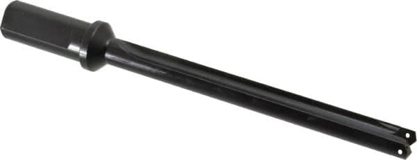 Allied Machine and Engineering - Series 1, 45/64 to 15/16" Diam, 1" Diam Straight Shank with Flange, Straight Flute Spade Drill - 6-5/8" Max Depth, 8-15/64" Body Length, 10-3/8" OAL, Standard Length, Through Coolant - Strong Tooling