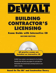 DeWALT - Building Contractors Licensing Exam Guide with CD-ROM Publication with CD-ROM, 2nd Edition - by American Contracotrs Exam Services, Pal Publications, 2008 - Strong Tooling