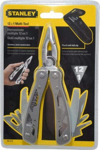 Stanley - 12 Piece, Multi-Tool Set - 6-1/2" OAL, 4-1/8" Closed Length - Strong Tooling