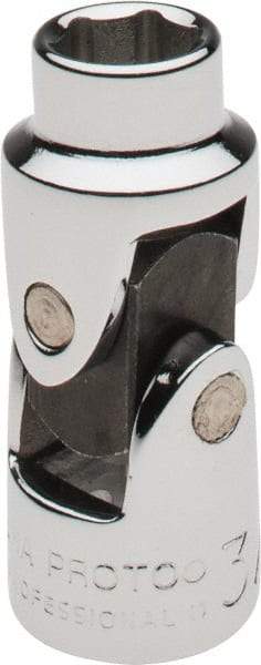 Proto - 3/8", 3/8" Drive, Standard Hand Socket - 6 Points, 1-3/4" OAL, Alloy Steel, Chrome Finish - Strong Tooling