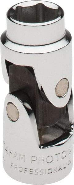 Proto - 3/8" Drive, Standard Hand Socket - 6 Points, 1-3/4" OAL, Alloy Steel, Chrome Finish - Strong Tooling