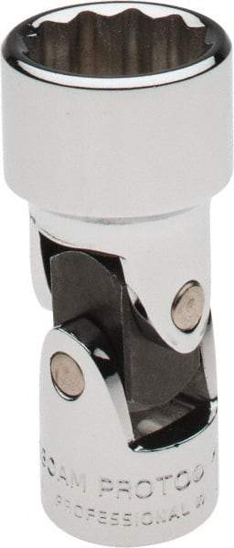 Proto - 3/8" Drive, Standard Hand Socket - 12 Points, 2-3/32" OAL, Alloy Steel, Chrome Finish - Strong Tooling