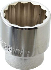 Proto - 1/2" Drive, Standard Hand Socket - 12 Points, 2-1/4" OAL, Alloy Steel, Chrome Finish - Strong Tooling