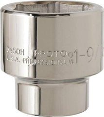 Proto - 1-9/16", 1/2" Drive, Standard Hand Socket - 6 Points, 2-1/4" OAL, Alloy Steel, Chrome Finish - Strong Tooling