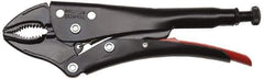 Proto - 7-15/32" OAL Curved Jaw Locking Pliers - 11/32" Jaw Width, 1-11/64" Jaw Depth, 1-21/32" Jaw Opening, Standard Handle - Strong Tooling