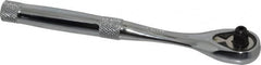 Proto - 1/4" Drive Pear Head Aerospace Ratchet - Chrome Finish, 6-11/16" OAL, 45 Gear Teeth, Standard Head - Strong Tooling