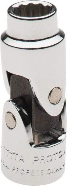 Proto - 1/4", 1/4" Drive, Standard Hand Socket - 12 Points, 1-25/64" OAL, Alloy Steel, Chrome Finish - Strong Tooling