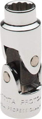 Proto - 1/4", 1/4" Drive, Standard Hand Socket - 12 Points, 1-25/64" OAL, Alloy Steel, Chrome Finish - Strong Tooling