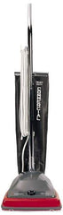 Sanitaire - Single Motor Lightweight Upright Vacuum Cleaner - 12" Cleaning Width, 5" Amps, Comfort Hand Grip, Gray with Black Bag - Strong Tooling