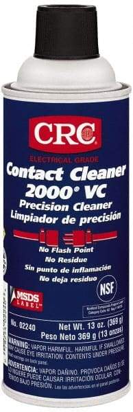 CRC - 13 Ounce Aerosol Contact Cleaner - 30,800 Volt Dielectric Strength, Nonflammable, Food Grade, Plastic Safe - Strong Tooling