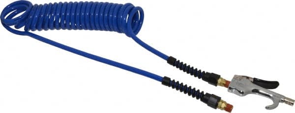 Coilhose Pneumatics - 1/4" ID Thumb Lever Air Gun Assembly - 15' Long Polyurethane Hose - Strong Tooling