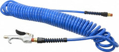 Coilhose Pneumatics - 1/4" ID Thumb Lever Air Gun Assembly - 25' Long Polyurethane Hose - Strong Tooling