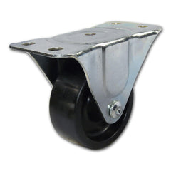 Rigid Top Plate Caster: Polypropylene, 4″ Wheel Dia, 1-1/4″ Wheel Width, 247 lb Capacity, 5″ OAH 2.375″ Plate Length, 3.63″ Plate Width, No Brake