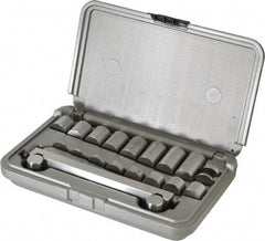 Fowler - 5 Inch Long x 1 Inch Wide x 0.0002 Inch Parallelism, 5 Inch Between Rolls, Sine Bar and Riser Kit - Includes 18 Risers, 5 Inch Sine Bar - Strong Tooling