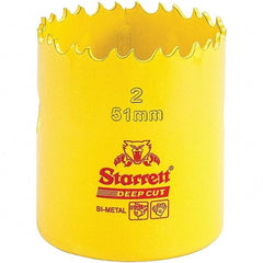 Starrett - 2" Diam, 2" Cutting Depth, Hole Saw - High Speed Steel Saw, Toothed Edge - Strong Tooling