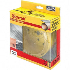 Starrett - 5-1/4" Diam, 1-5/8" Cutting Depth, Hole Saw - High Speed Steel Saw, Toothed Edge - Strong Tooling