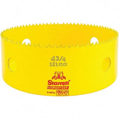 Starrett - 4-3/4" Diam, 1-5/8" Cutting Depth, Hole Saw - High Speed Steel Saw, Toothed Edge - Strong Tooling