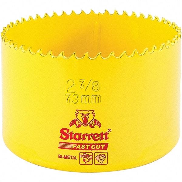 Starrett - 2-7/8" Diam, 1-5/8" Cutting Depth, Hole Saw - High Speed Steel Saw, Toothed Edge - Strong Tooling