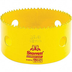 Starrett - 3-5/8" Diam, 1-5/8" Cutting Depth, Hole Saw - High Speed Steel Saw, Toothed Edge - Strong Tooling