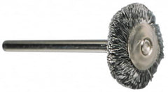 Value Collection - 1/8" Brush Diam, Crimped, End Brush - 1/8" Diam Shank, 15,000 Max RPM - Strong Tooling