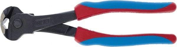 Channellock - 8" OAL, 1/4" Capacity, End Cutting Pliers - 11/32" Jaw Length x 1-19/32" Jaw Width, Oval/Curved Head, TPR-Rubber Overmold Handle - Strong Tooling