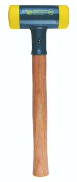 Dead Blow Recoilless Hammer -- 26 oz; Wood Handle; 1-5/8'' Head Diameter - Strong Tooling