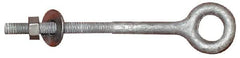 Value Collection - 1/2-13, Zinc-Plated Finish, Forged Steel Forged Eye Bolt - 1-1/2" Thread Length, 1" ID x 2" OD, 3-1/4" Shank Length - Strong Tooling