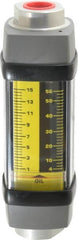 Hedland - 1/2" NPTF Port Oil & Petroleum-Based Liquid Flowmeter - 3000 Max psi, 1 to 15 GPM, Anodized Aluminum - Strong Tooling