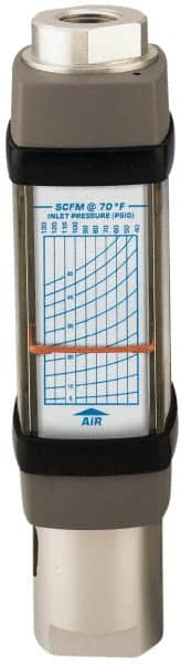 Hedland - 3/4" NPTF Port Compressed Air & Gas Flowmeter - 600 Max psi, 150 SCFM, Anodized Aluminum - Strong Tooling