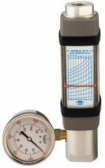 Hedland - 3/4" NPTF Port Flowmeter with Gage Installed - 600 Max psi, 50 SCFM, Anodized Aluminum - Strong Tooling