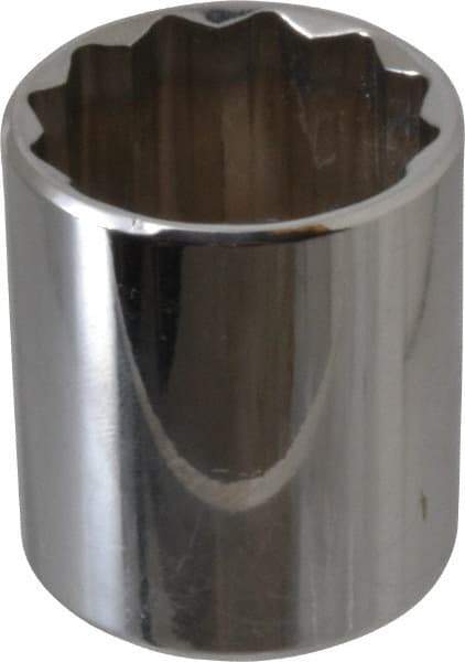 Proto - 3/8" Drive, Standard Hand Socket - 12 Points, 1-5/16" OAL, Chrome Vanadium, Chrome Finish - Strong Tooling