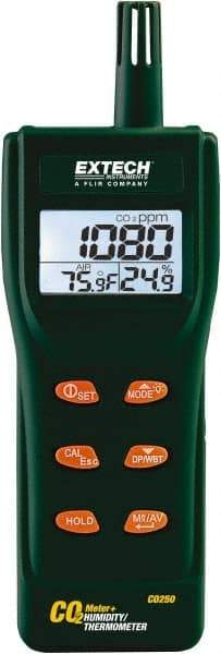 Extech - -14 to 140°F, 0 to 9.99% Humidity Range, Air Quality Monitor - Strong Tooling