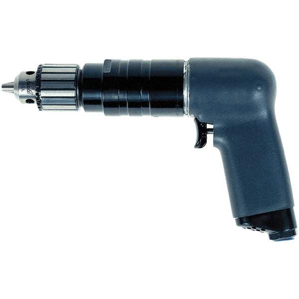 Ingersoll-Rand - 3/8" Keyed Chuck - Pistol Grip Handle, 3,950 RPM, 0.51 hp, 90 psi - Strong Tooling