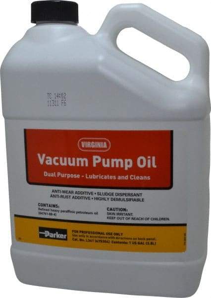 Parker - 1 Gal Container, Mineral Vacuum Pump Oil - ISO 68, 68 cSt at 40°C, 8.85 cSt at 100°C - Strong Tooling